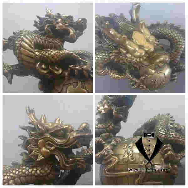 特大圧倒的なパワー龍の置物 銅製(真鍮) 横幅50cm 龍 龍の置物 龍神 竜 置物 銅製 開運 金運 成功_4