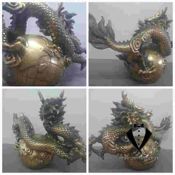 特大圧倒的なパワー龍の置物 銅製(真鍮) 横幅50cm 龍 龍の置物 龍神 竜 置物 銅製 開運 金運 成功_5