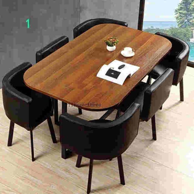 会議テーブル テーブルチェアセット オフィス 打ち合わせ 商談 役員 簡易応接 会議テーブル 6人用 アウトレット 7点セット 多機能の通販は