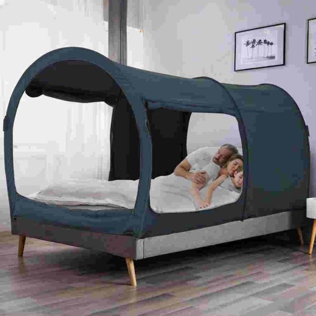 ベッドテント190x99cm ドリームテント ワンタッチベッドキャノピー シェルター キャビング 屋内 プライバシー ポップアップ 数秒取立 暖かい遮光 通気 多機能 室_5