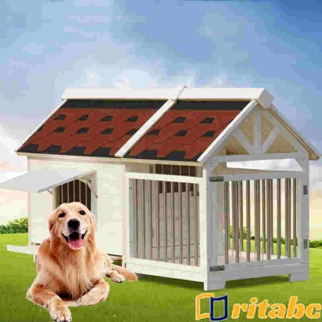 ドッグハウス ドッグハウス 犬小屋 犬舎 屋外ハウス ケージ ペットハウス ドアと窓付きの犬用犬小屋 保温防寒 通気性 水洗いできます　156×74×88cm 112,398円