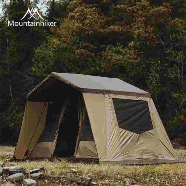 M Mountainhiker ロッジ型テント テント 4-5人用 アウトドア キャンプ テント ファミリーテント 簡単設営 多機能 四季適用 防風防災 ロッジタイプ アウトドア_13