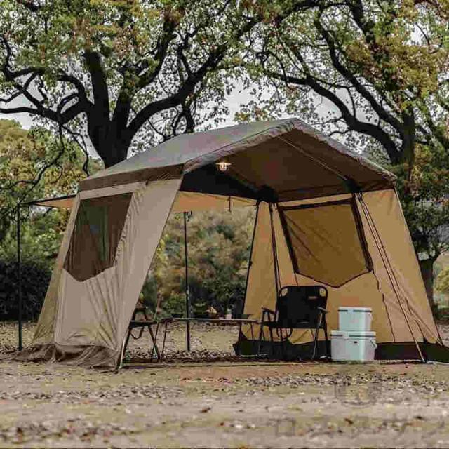 M Mountainhiker ロッジ型テント テント 4-5人用 アウトドア キャンプ テント ファミリーテント 簡単設営 多機能 四季適用 防風防災 ロッジタイプ アウトドア_2