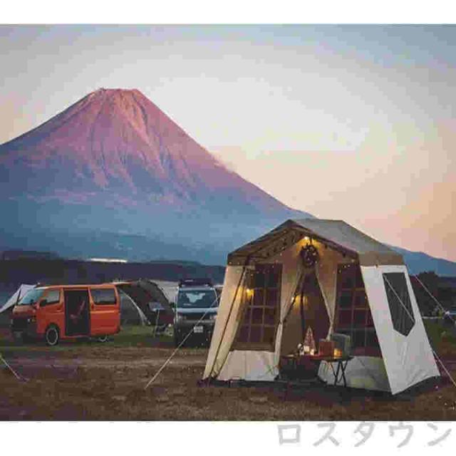 M Mountainhiker ロッジ型テント テント 4-5人用 アウトドア キャンプ テント ファミリーテント 簡単設営 多機能 四季適用 防風防災 ロッジタイプ アウトドア_9