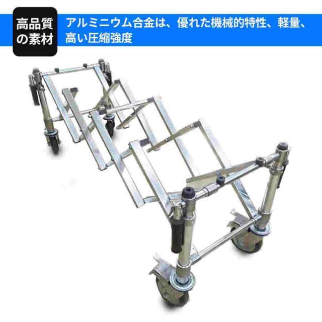 棺台車葬儀担架 アルミ棺台車棺ラック 葬儀場トロリー 葬儀台車 教会講堂台車 格納式死体台車 遺体安置所教会ステンレス鋼折りたたみ式棺プッシャー_2