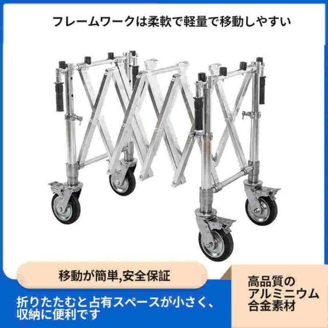 棺台車葬儀担架 アルミ棺台車棺ラック 葬儀場トロリー 葬儀台車 教会講堂台車 格納式死体台車 遺体安置所教会ステンレス鋼折りたたみ式棺プッシャー_7