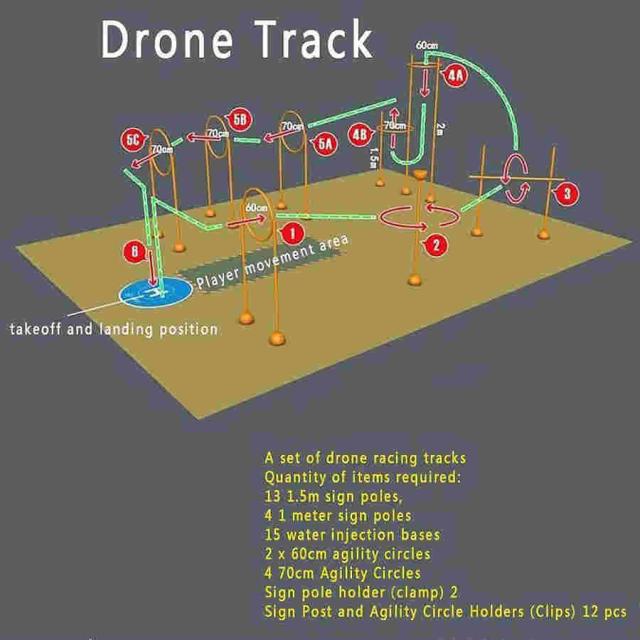 ドローンレーシング障害物コース、ドローンモデル航空機練習用具、ドローンレーシングリーグ、組み立てと持ち運びが簡単、任意の組み合わせ、ドローン飛行愛好家_1