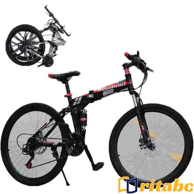 自転車 折りたたみ自転車 mtb 折り畳み自転車 調節できる フルサスペンション マウンテンバイク 24段ギア MTB 折畳機能付 ハンドルの高さ調節 その他日用品・生活雑貨