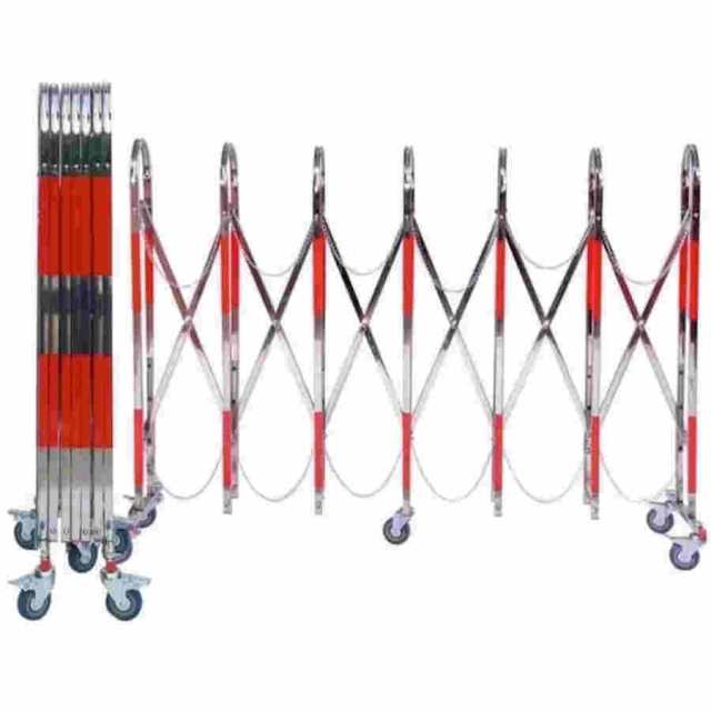 伸縮自在のバリケード、 ステンレス製アーチ型開閉式フェンス 屋外用金属製伸縮式フェンス 移動が容易な折りたたみ式スタンションシステム