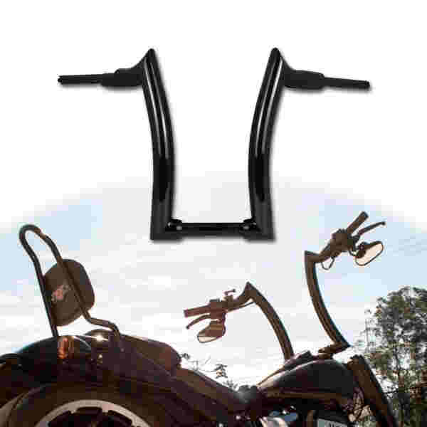 YHTIMIOXオートバイハンドルバイク用16インチΦ25mm2″厚さ増えZバーフュージョンハーレーハンの通販は