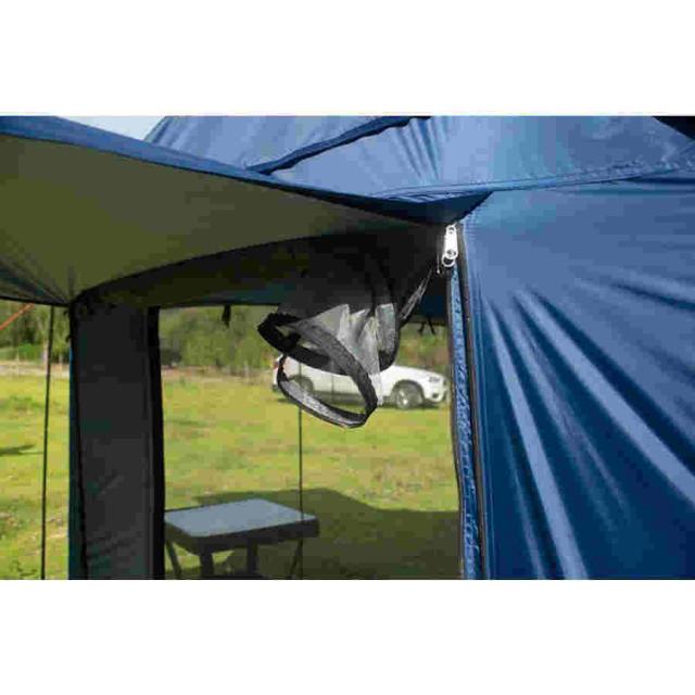 車連結ポップアップテント 車中泊 ブラック2×2m 防災対策テントカー