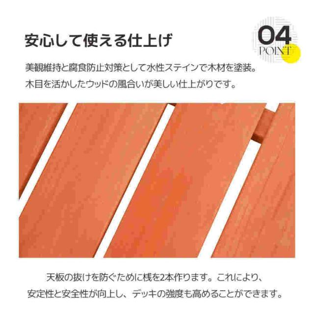 ウッドデッキ 天然木 キット 8点セット 1.0坪 ウッドパネル 家具