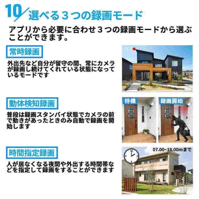 防犯カメラ ワイヤレス 屋外 工事不要 家庭用 4台 セット ネット環境なし ドーム型 パンチルト 監視カメラ レコーダー wifi 録画機 ズーム 高画質 室内カメラ_13