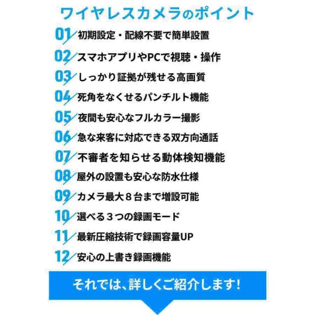 防犯カメラ ワイヤレス 屋外 工事不要 家庭用 4台 セット ネット環境なし ドーム型 パンチルト 監視カメラ レコーダー wifi 録画機 ズーム 高画質 室内カメラ_3