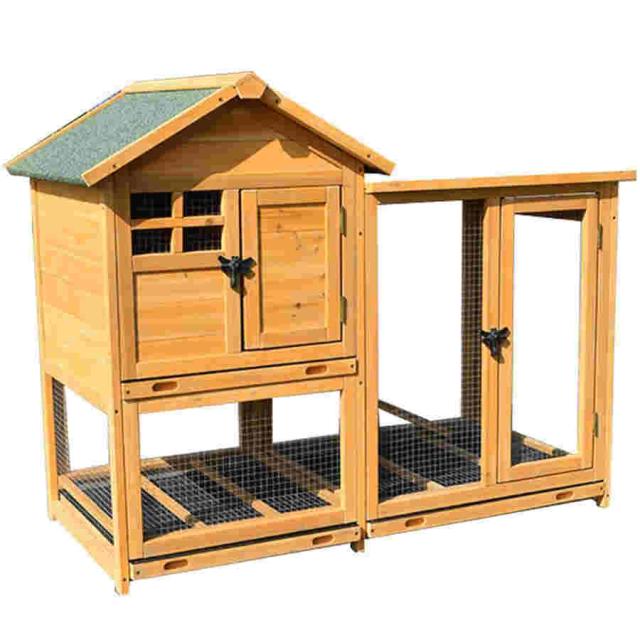 屋外木製鶏小屋耐候性大型 鶏かご 6羽の鶏用の大きな鶏小屋防雨 組み立て簡単複数のドア付き トレー付き ワイヤーメッシュ家庭用 飼育ケージ 家禽用ケージ 鶏舎