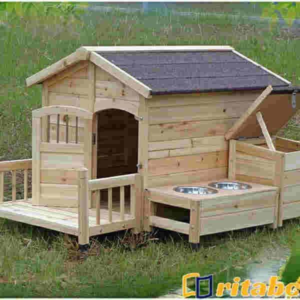 ベッド ソリッドウッド 犬小屋 犬用ケージ 快適な空間 アウトドア 防水 耐食　中小型