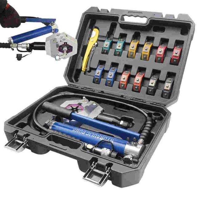 油圧ホースクリンパー、使いやすい機械式ホース圧着工具、手動A/Cホースクリンパーキット自動車用アルミニウム合金車