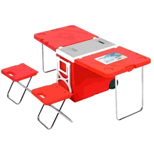 クーラーボックス キャスター付き 2way 箱型 28L大容量 折りたたみ 水入れ可 冷剤入れ可 保冷 保温 防水 軽い クーラーバック冷蔵ボックス アウトドアテーブル_3