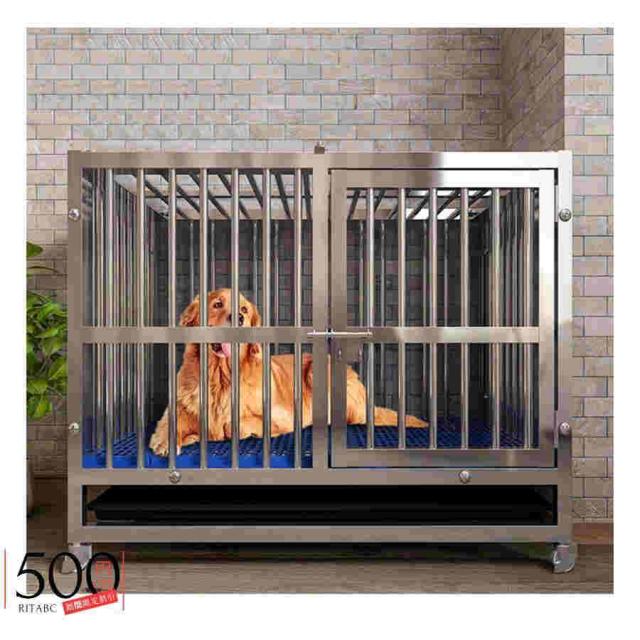 300KGに耐えることができますのステンレス製の犬用ケージ トイレ付、
