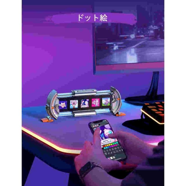Divoom Times Gate 置き時計 おしゃれ デジタル ピクセルアート/アプリ制御/5つのカスタマイズ可能 RGB スクリーン/WiFi接続/DIY卓上時計/多機能 銀色_1