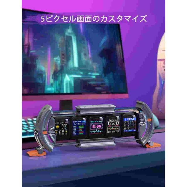 Divoom Times Gate 置き時計 おしゃれ デジタル ピクセルアート/アプリ制御/5つのカスタマイズ可能 RGB スクリーン/WiFi接続/DIY卓上時計/多機能 銀色_5