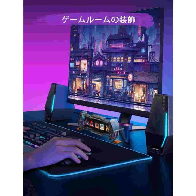 Divoom Times Gate 置き時計 おしゃれ デジタル ピクセルアート/アプリ制御/5つのカスタマイズ可能 RGB スクリーン/WiFi接続/DIY卓上時計/多機能 銀色_6