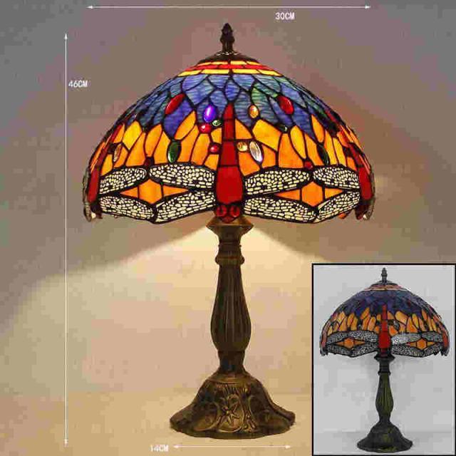 ☆ステンドグラスの温かみ　テーブルランプ　照明　インテリア テーブルランプ アンティーク ステンドグラス 卓上ランプ 綺麗な卓上