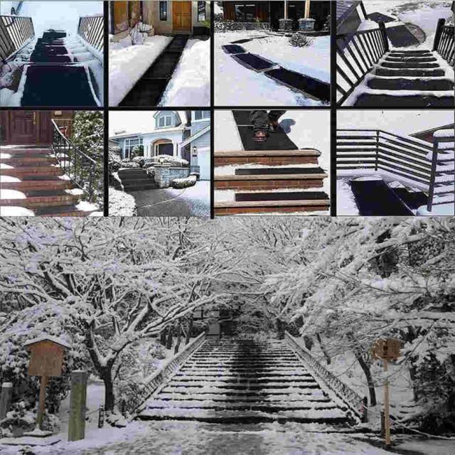 加熱融雪マット【玄関用】駐車場/通路 1/2/3/4/5枚 ホットけーる マットタイプ 融雪ヒーター、滑り止め階段暖房屋外マット氷雪融雪マット、1 時_5