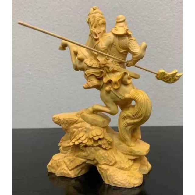 三国志 関羽 置物 神様 金運の神様 白 