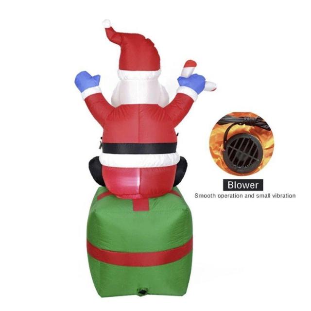 クリスマス サンタクロース ボックス 自動風船 180cm オーナメント 置物 風船 デコレーション クリスマスの装飾 誕生日 飾り付け 室内 室外 屋外 外 ベランダ_4