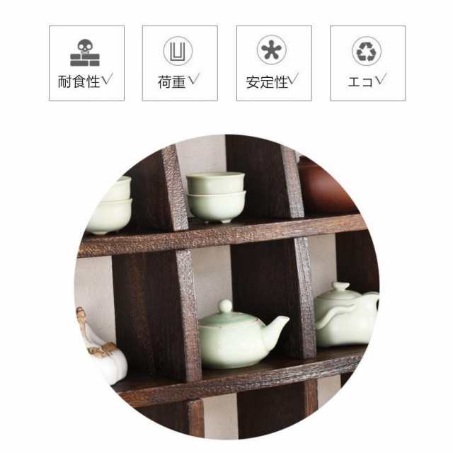 組立てが簡単 高級感 日式 茶碗ラック展示台 茶器展示棚 プレゼント