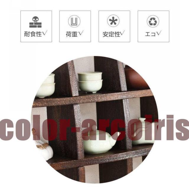 組立てが簡単 高級感 日式 茶碗ラック展示台 茶器展示棚 プレゼント 茶道 置物台 材質 桐の木 収納ラック 収納 茶道 茶器飾 桐の木_9