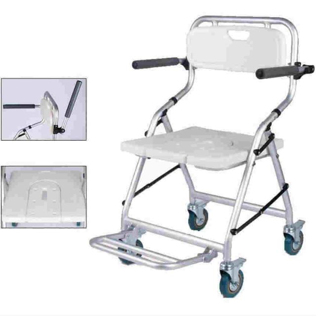 椅子2脚折りたたみ 入浴用車いす 介護 シャワーチェア ブレ一キ付き U型シート 軽量 お風呂椅子 キャスター付 背もたれ バスチェア 軽量 滑り止め 防水 トイレ