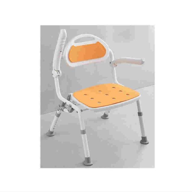 シャワーチェア 介護用品 折り畳み 風呂 椅子 介護用品 シャワー椅子折りたたみ 跳ね上げ式手すり 6段階高さ 調節可能 軽量 丈夫 お風呂椅子 背もたれ付き 最高