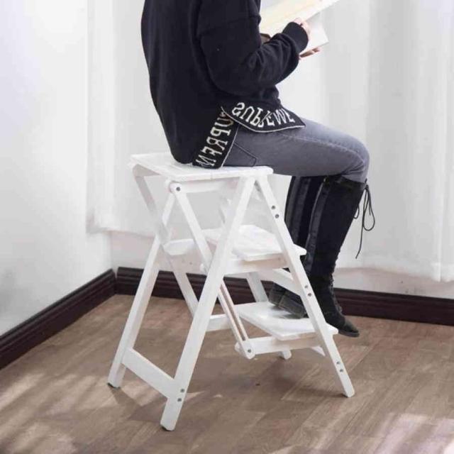 踏み台 はしご 家庭用折りたたみはしごスツール 、無垢材 ヘリンボーンはしご 2段ステップ 室内用クライミング 小型はしご、踏み台、ステップチェア、木製はしご
