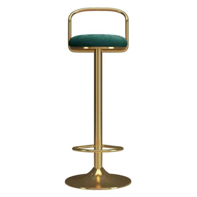 65-80cmバースツールバースツールチェア ゴールドアイアンレッグフットレストとバック スイベルシートダイニングチェア 高さ調節可能 キッチンパブカフェ用、 マ