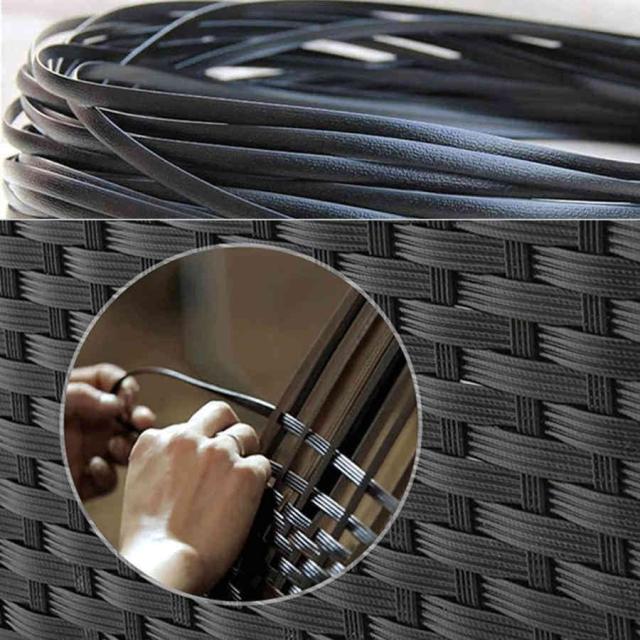 5個の屋外パティオ家具セット籐椅子ウィッカーセット、ガラステーブル