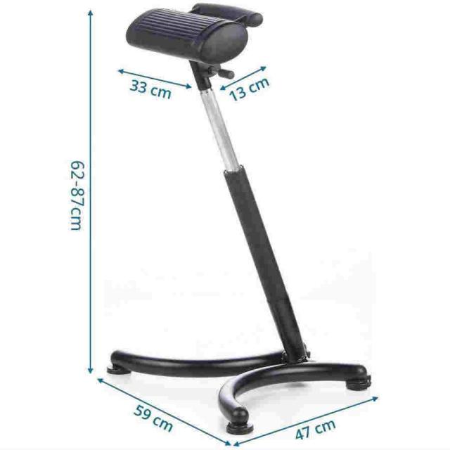 調整可能な人間工学に基づいたスタンディングスツール、スタンディングデスクチェア、62-87CM、背中の痛みや緊張に逆らって、滑り止めのボトムパッド、ダイナミ