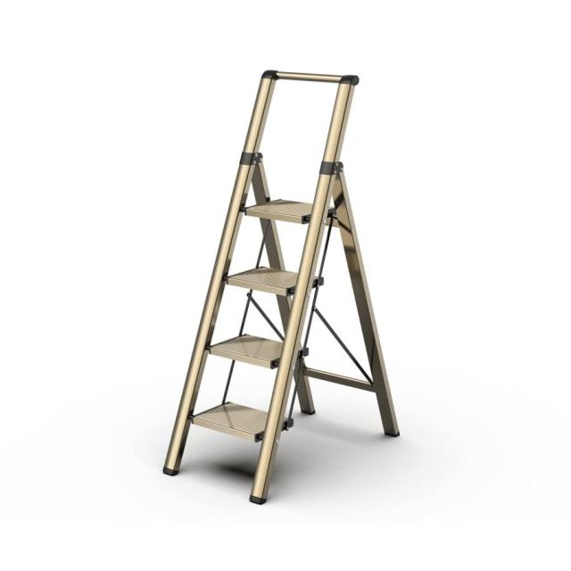 4段はしご アルミ製折りたたみステップスツール 滑り止め 頑丈 ワイドペダル ポータブル 軽量 脚立 便利なハンドグリップ 自宅 オフィス キッチン用 耐荷重330 41,044円