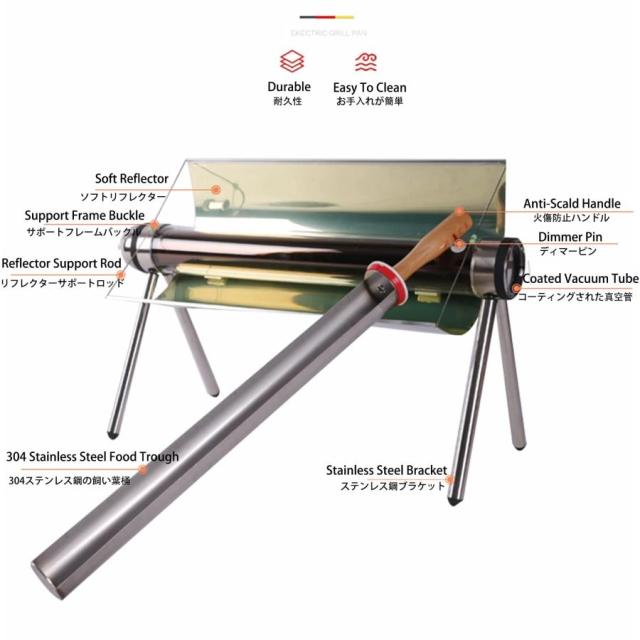 太陽電池のキャンプグリル、太陽のオーブン、携帯用ストーブ、キャンプストーブソーラークッカー、キャンプストーブ、サンオーブン、サンコーター、屋外オーブン_2