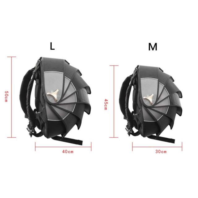 バイク用 登山 旅行 ツーリング 防水バッグ リュックサック ヘルメットバッグ パンゴリンデザイン オリジナル (黒 Ｌ)_4