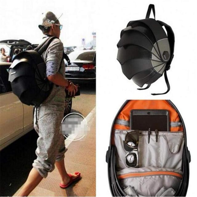 バイク用 登山 旅行 ツーリング 防水バッグ リュックサック ヘルメットバッグ パンゴリンデザイン オリジナル (黒 Ｌ)_7