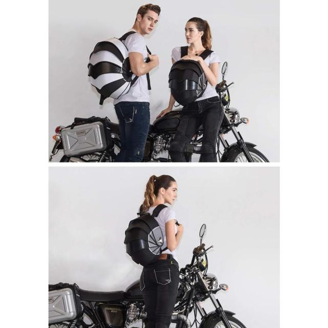 バイク用 登山 旅行 ツーリング 防水バッグ リュックサック ヘルメットバッグ パンゴリンデザイン オリジナル (黒 Ｌ)_8