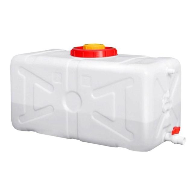 蛇口付き水容器80L家庭用HDPEプラスチック製の貯水タンクバルブとホース付き長方形の発酵タンク屋外のポータブル水バケツワイン樽工業用化学樽 (Size:145L)