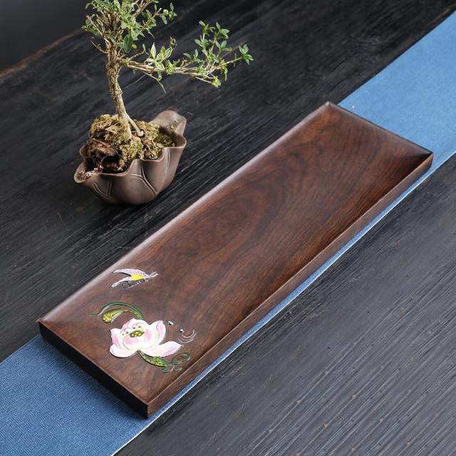 茶器 茶盤 茶道具 お茶 ティー 茶器 茶盆 茶台 茶托 セット 黒檀 木製 排水式茶盤 茶用品 貯水式茶盤 茶道 安全 健康 芸術性 実用性 プレゼント 事務室