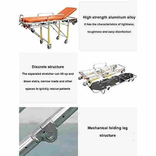 アルミ合金自動ローディングレスキューストレッチャー、救急車スト