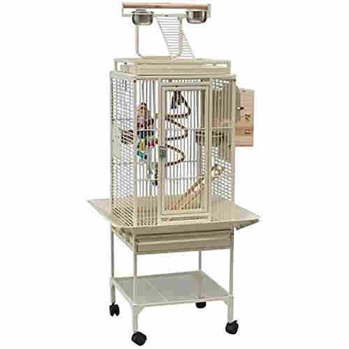 鳥籠 鳥かご イージーホーム、屋外の鳥かご、ヴィラガーデンの装飾鳥籠 バードゲージ 小動物の家 巣箱大ローリングメタルバードケージオウムインコオカメインコ