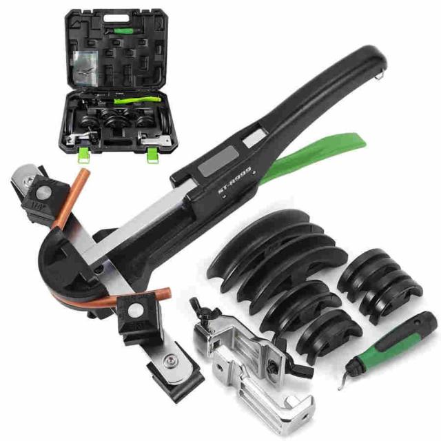 パイプベンダー 手動式 チューブベンダー ラチェット式 パイプ曲げ加工 パイプ曲げ機 φ6~22mm インチ制1/4”-7/8” 90°まで なまし銅管専用 業務用 鉄/鋼/アル