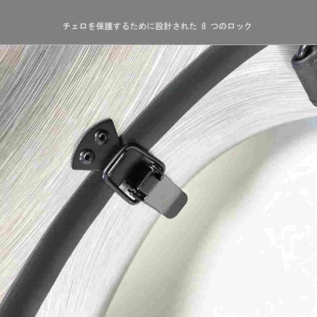 4/4 カーボンファイバー製 セロケース、防水耐圧軽量セロケースホイール付き ハードシェル楽器収納ボックス、委託ボックス、ダブルショルダーピアノバッグ_14