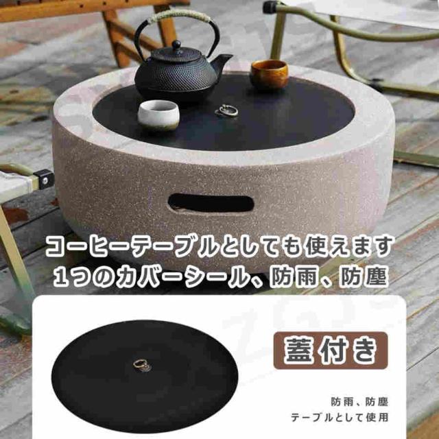 ファイヤーピット テーブル 大型 焚き火台 蓋付き バーベキューコンロ 大人数 44/60cm 薪暖炉 薪ストーブ 自宅 庭 家庭用 屋外 囲炉裏 キャンプ用コンロ 携帯便_4